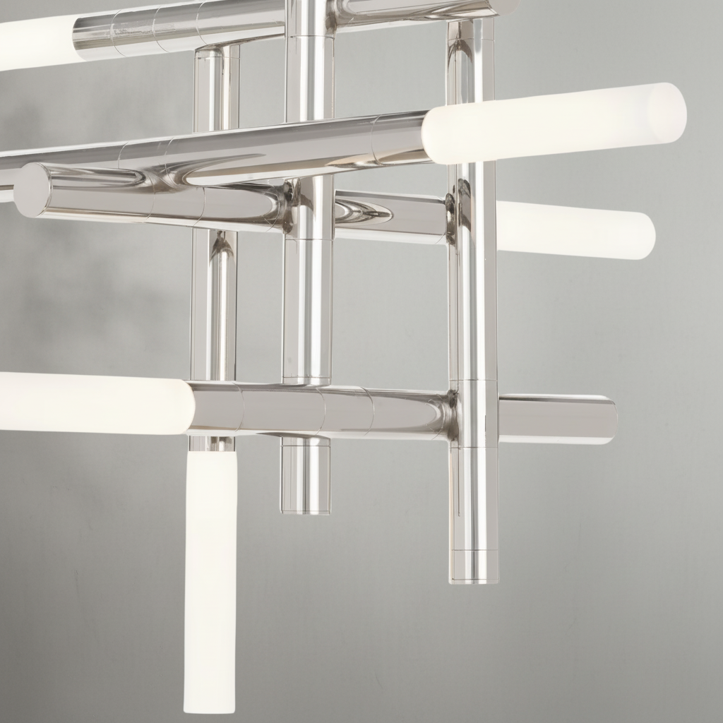 Riviko Geometric Horizon Brass Chandelier - Background Shot