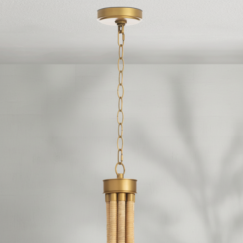 Riviko Coastal Weave 8-Light Chandelier - Background Shot