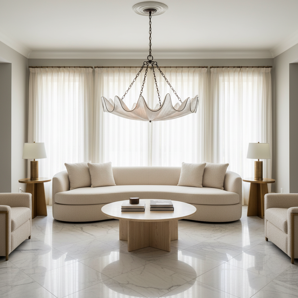 Riviko Aquelle Chandelier - sophisticated American living room