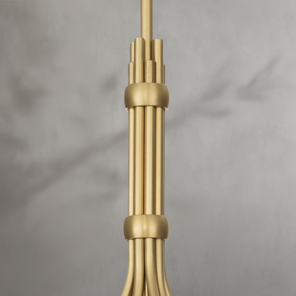 Riviko Veridian Bloom 9-Light Chandelier - Background Shot