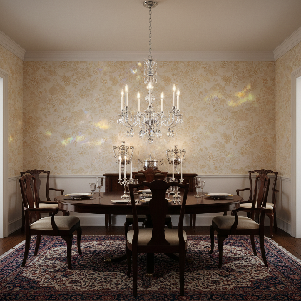 Riviko Grandeur Radiance 7-Light Chandelier 26" - formal American dining room
