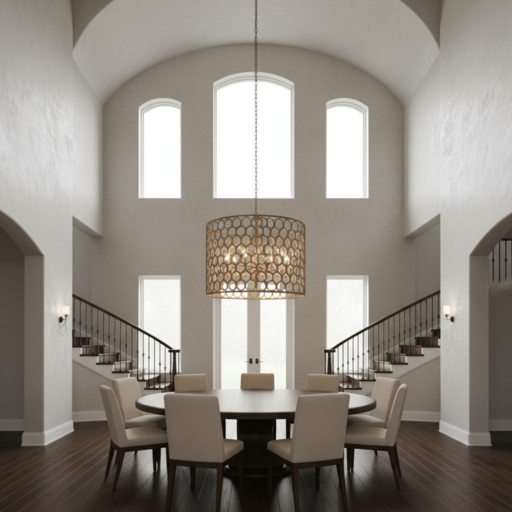 Riviko Radiant Brass Ethereal Chandelier - Background Shot