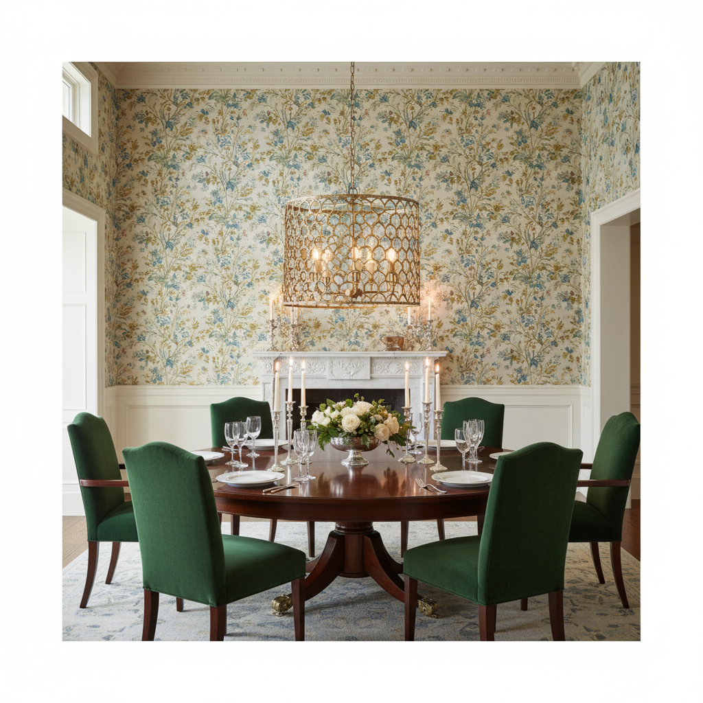 Riviko Radiant Brass Ethereal Chandelier - formal American dining room