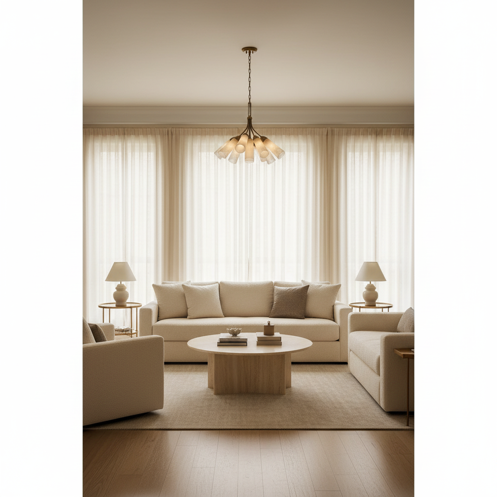 Riviko Mousseaux Chandelier - sophisticated American living room