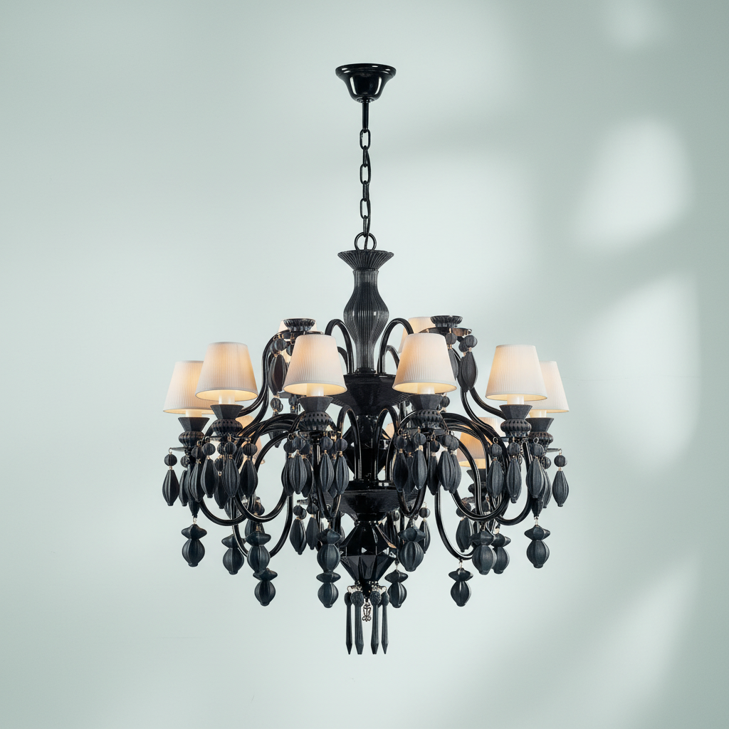 Riviko Midnight Bloom 24-Light Chandelier - Background Shot