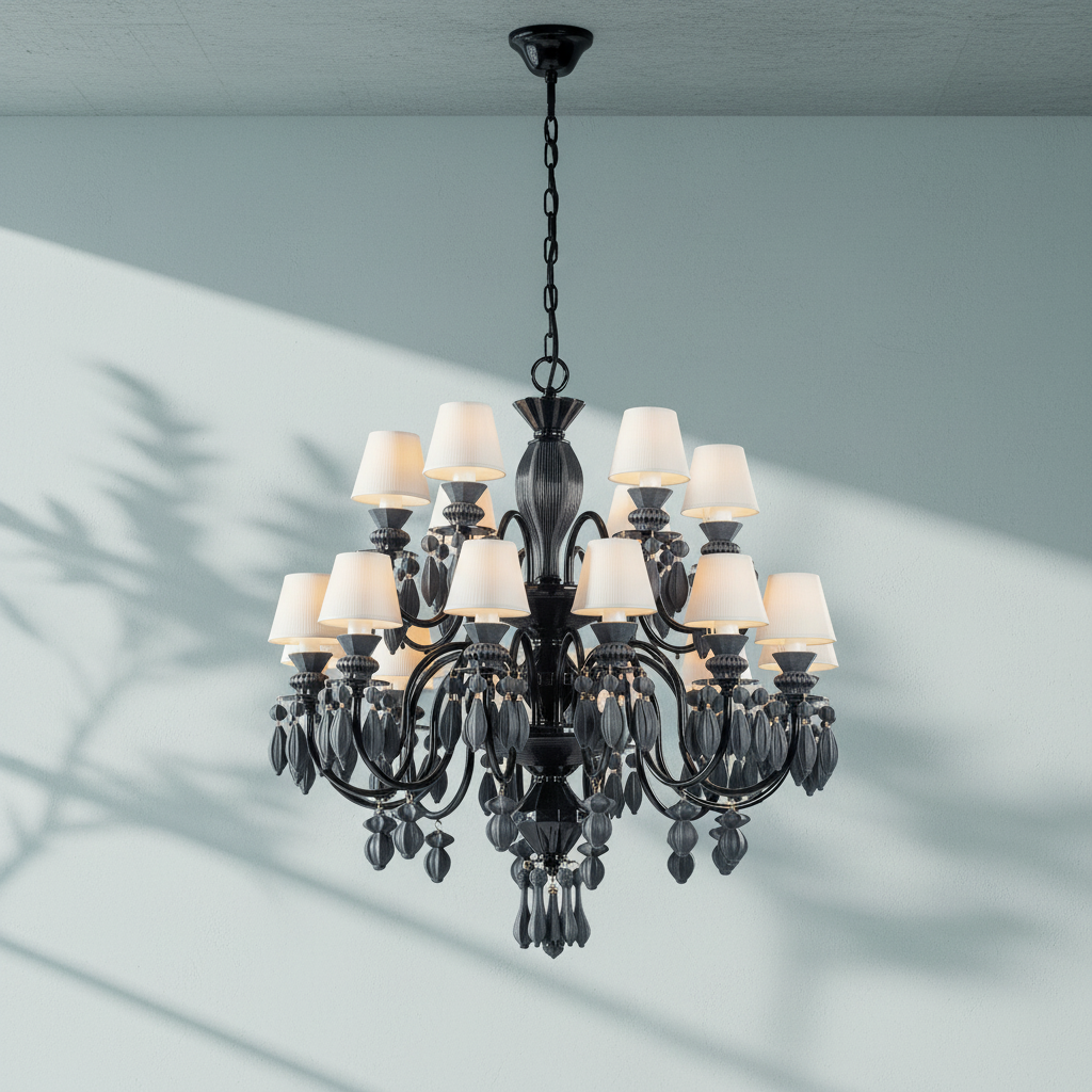 Riviko Midnight Bloom 24-Light Chandelier - Background Shot