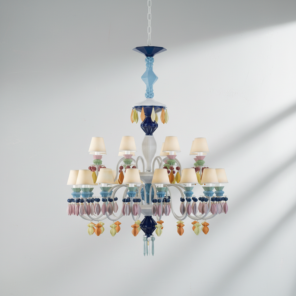 Riviko Midnight Bloom 24-Light Chandelier - Background Shot
