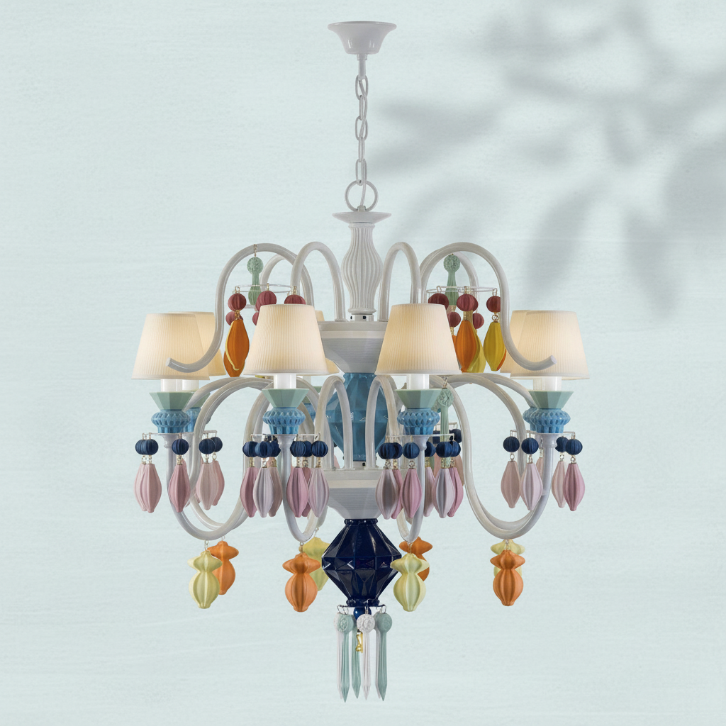 Riviko Midnight Bloom 24-Light Chandelier - Background Shot
