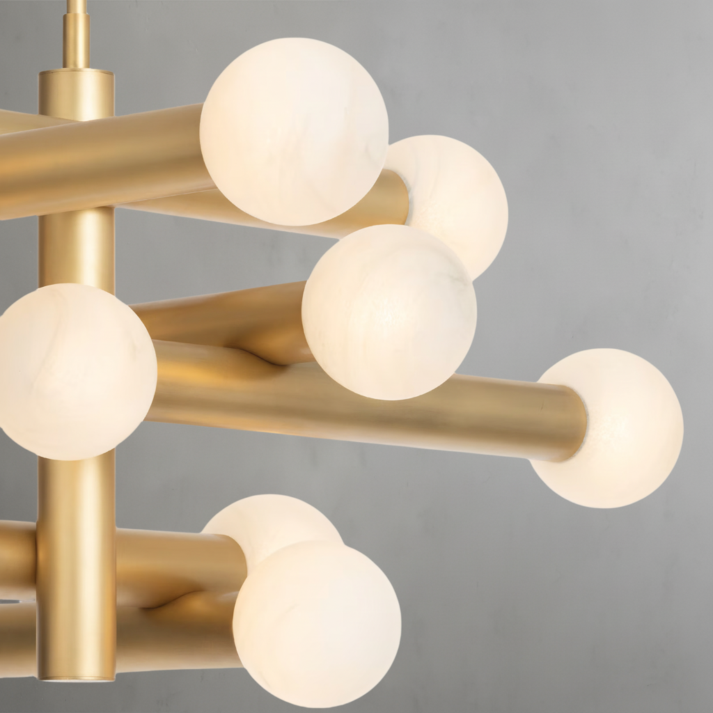 Riviko Aura Grandeur Alabaster-Like Chandelier - Background Shot