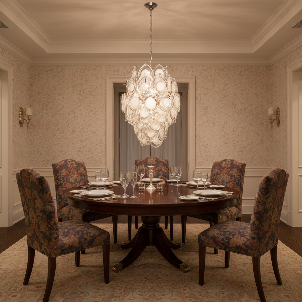 Riviko Opulent Radiance 8-Light Chandelier - formal American dining room
