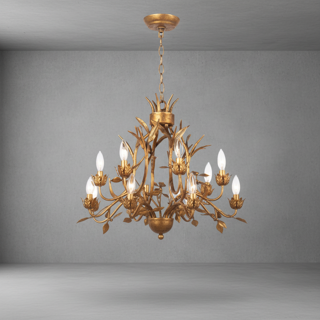 Riviko Verdant Canopy 15-Light Chandelier - Background Shot