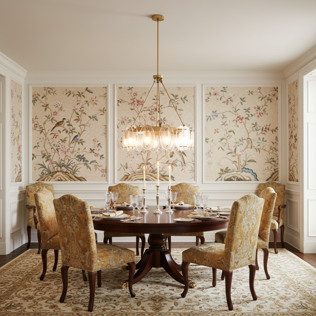Riviko Radiant Bloom 12-Light Chandelier - formal American dining room