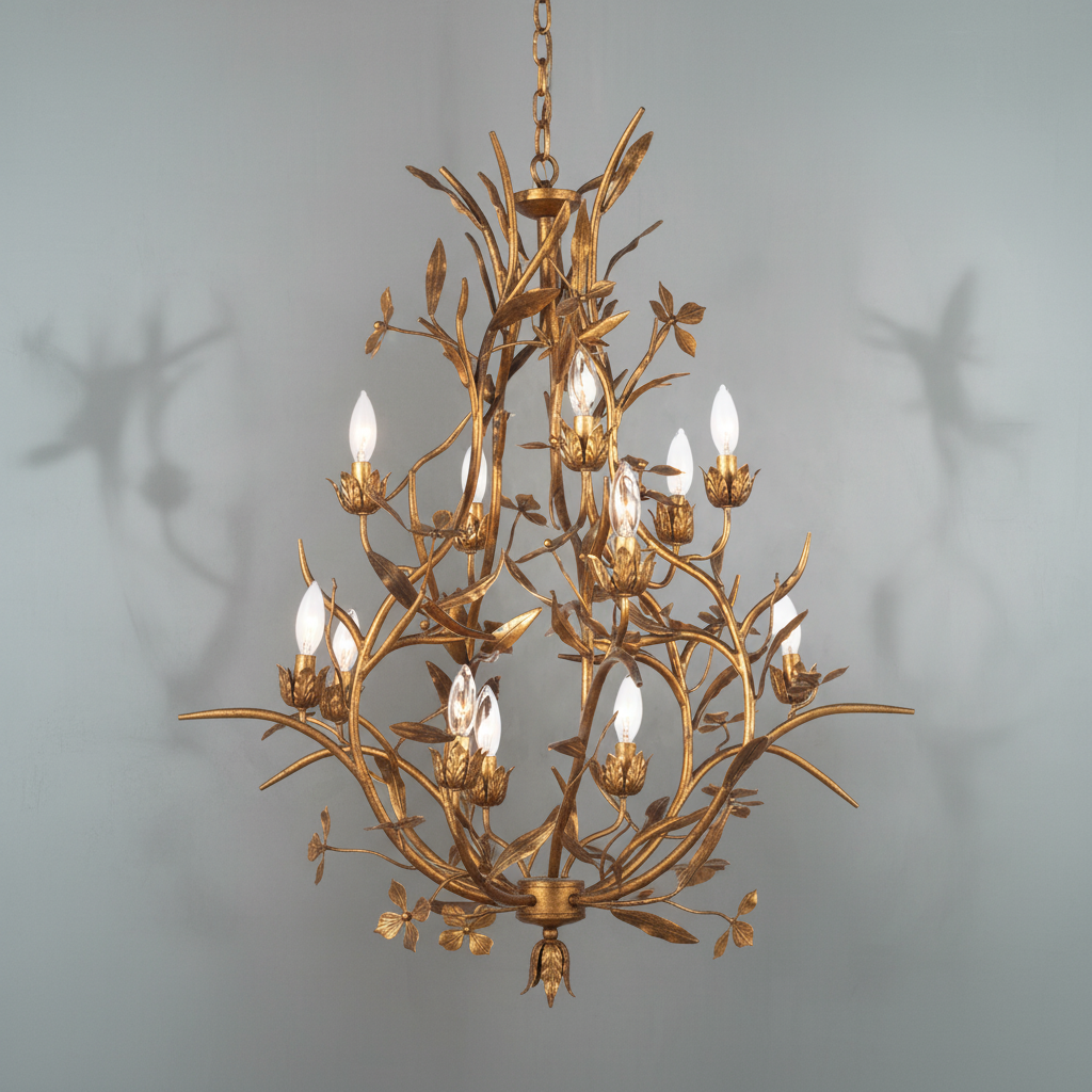 Riviko Verdant Canopy 15-Light Chandelier - Background Shot