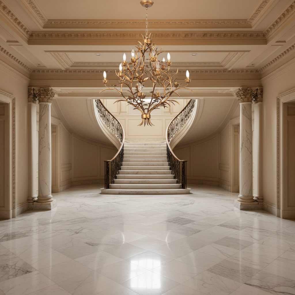 Riviko Verdant Canopy 15-Light Chandelier - American estate entrance hall