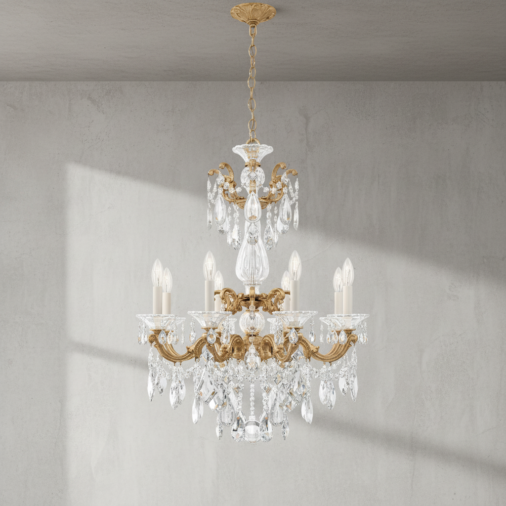 Riviko Regal Bloom Grand Chandelier - Background Shot