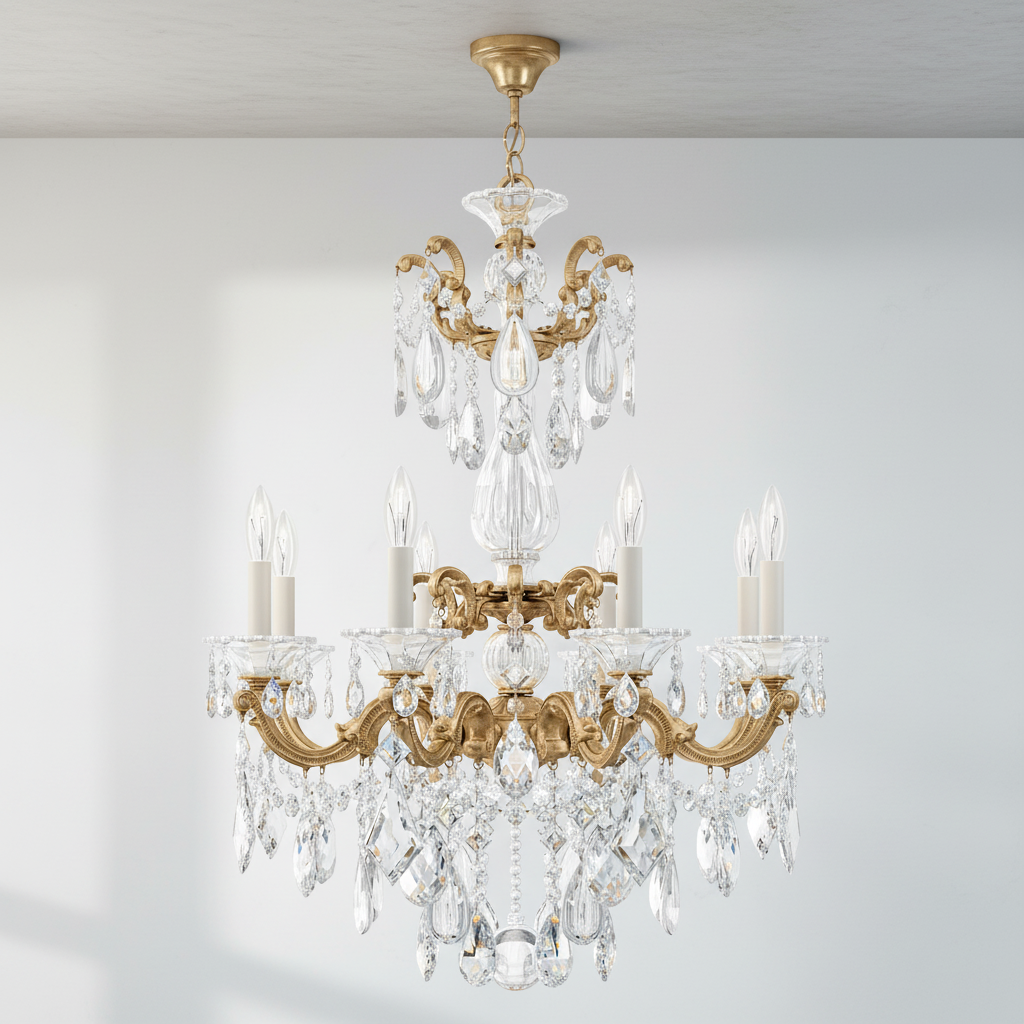 Riviko Regal Bloom Grand Chandelier - Background Shot