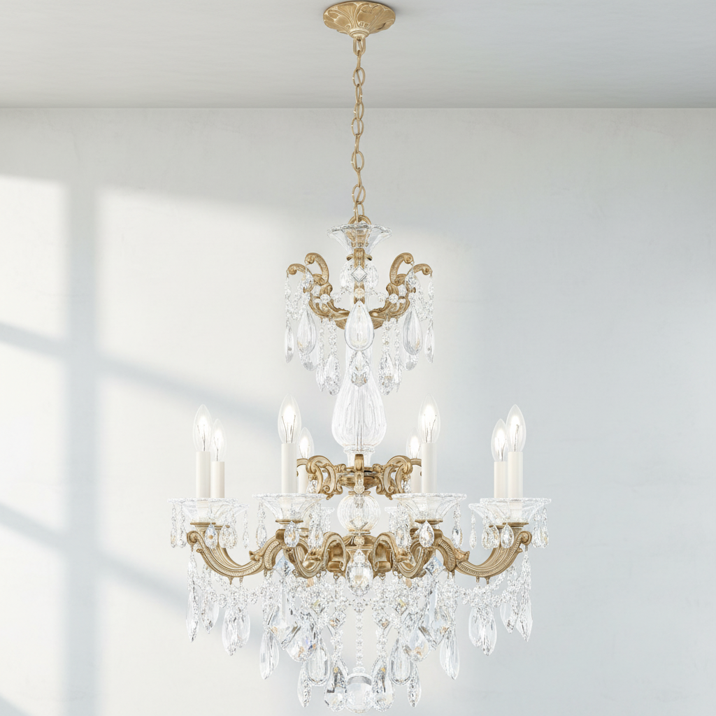 Riviko Regal Bloom Grand Chandelier - Background Shot