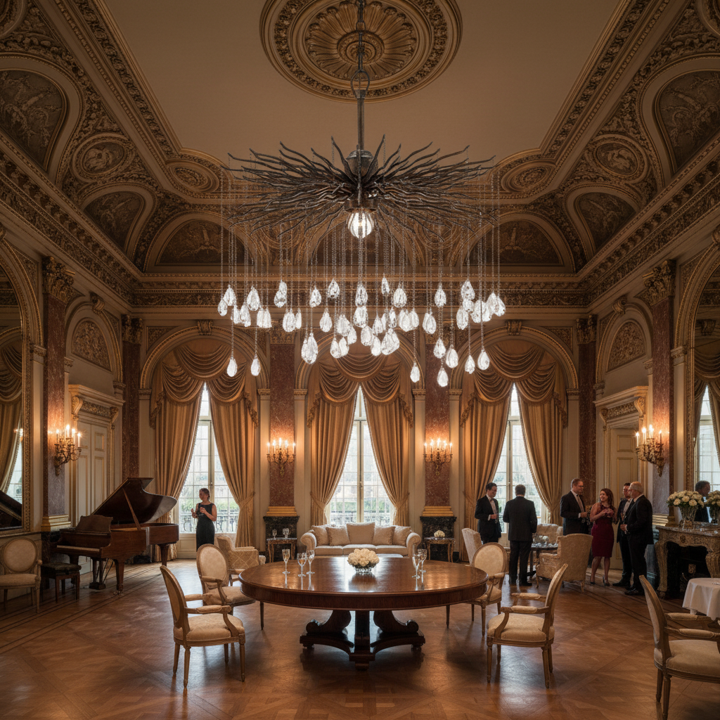 Riviko Verdant Canopy Sculptural Chandelier - American ballroom or formal entertaining space