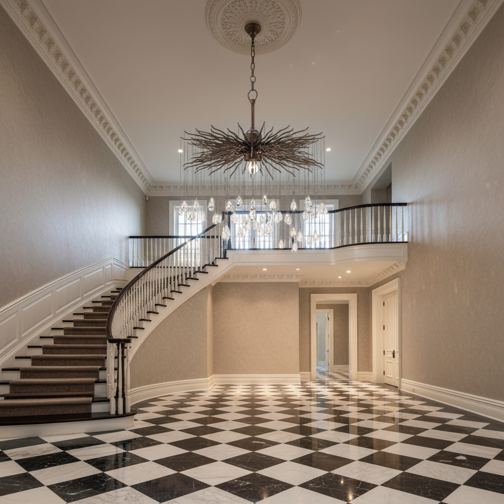 Riviko Verdant Canopy Sculptural Chandelier - grand American estate foyer