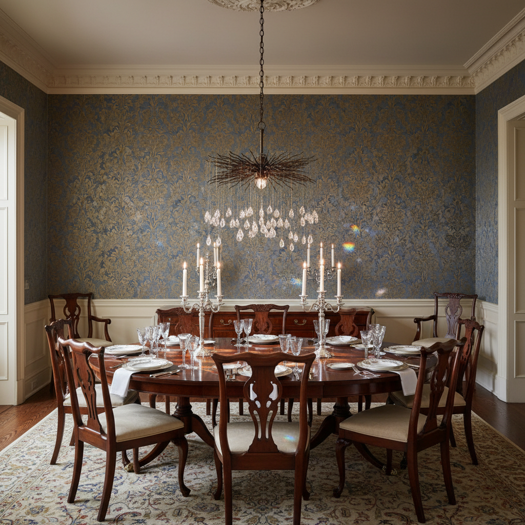 Riviko Verdant Canopy Sculptural Chandelier - formal American dining room