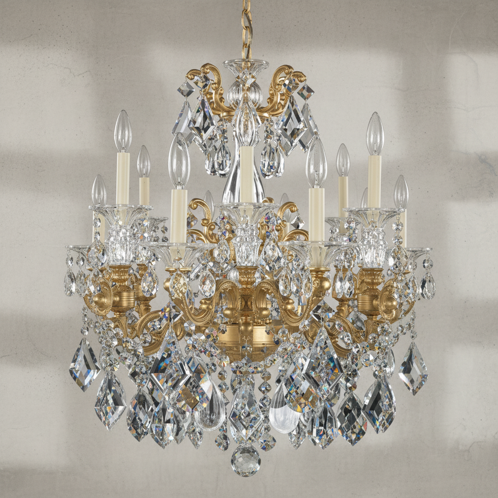 Riviko Opulent Bloom Grand Chandelier 46" - Background Shot