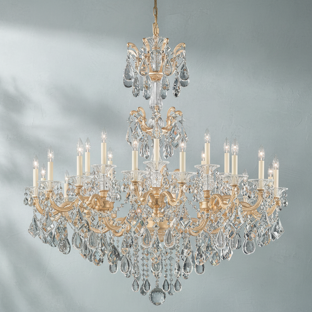 Riviko Opulent Bloom Grand Chandelier 46" - Background Shot