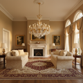 Riviko La Scala Chandelier 46" - American formal living room with 12-foot ceilings