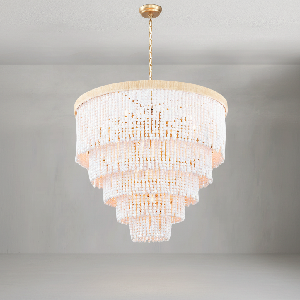Riviko Coastal Radiance Tiered Chandelier - Background Shot