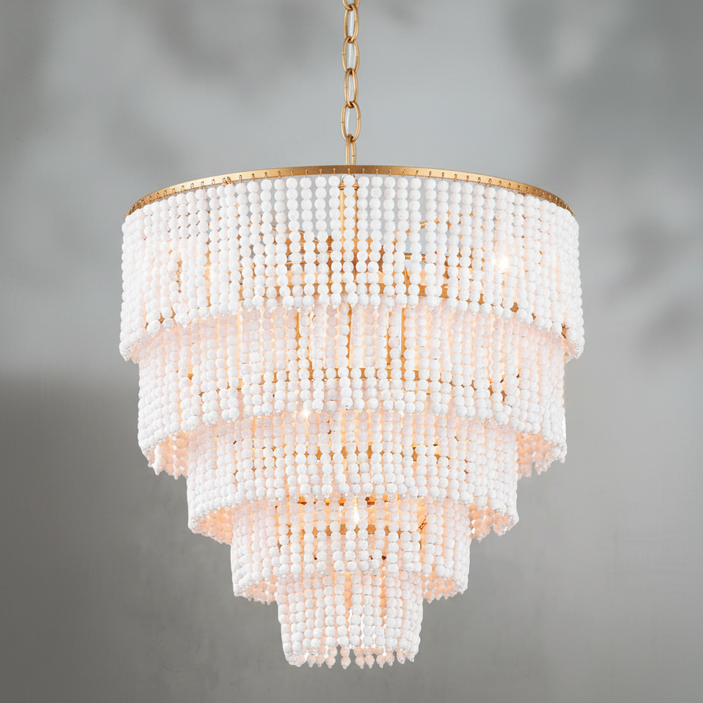 Riviko Coastal Radiance Tiered Chandelier - Background Shot