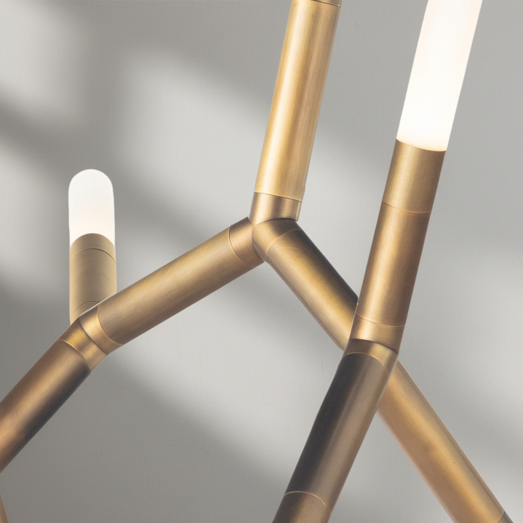 Riviko Kinetic Arc 7-Light Chandelier - Background Shot