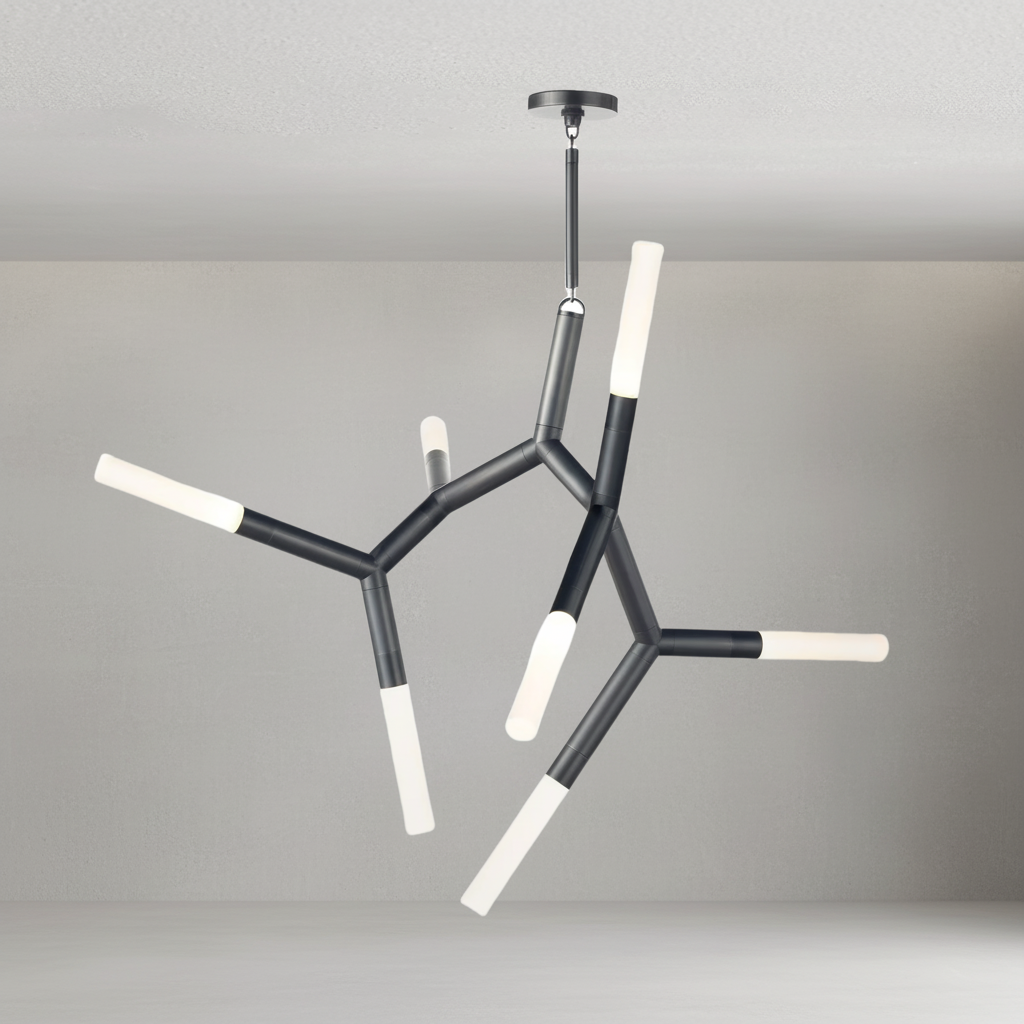 Riviko Kinetic Arc 7-Light Chandelier - Background Shot