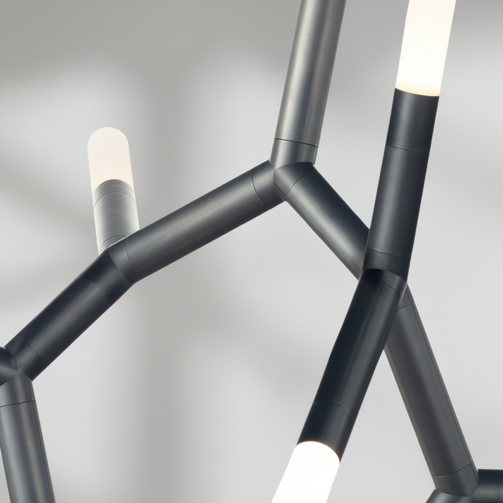 Riviko Kinetic Arc 7-Light Chandelier - Background Shot