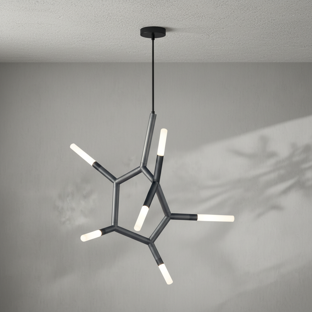 Riviko Kinetic Arc 7-Light Chandelier - Background Shot