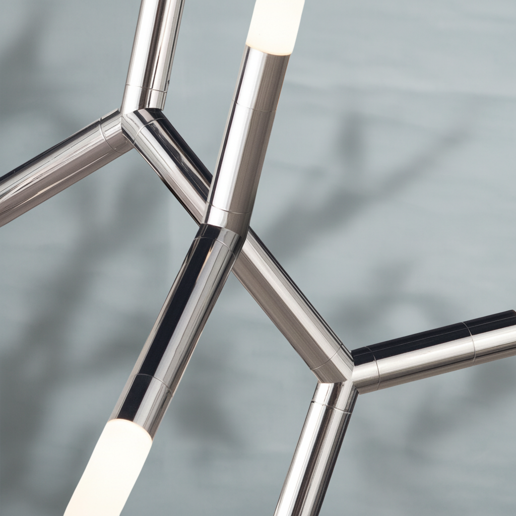 Riviko Kinetic Arc 7-Light Chandelier - Background Shot