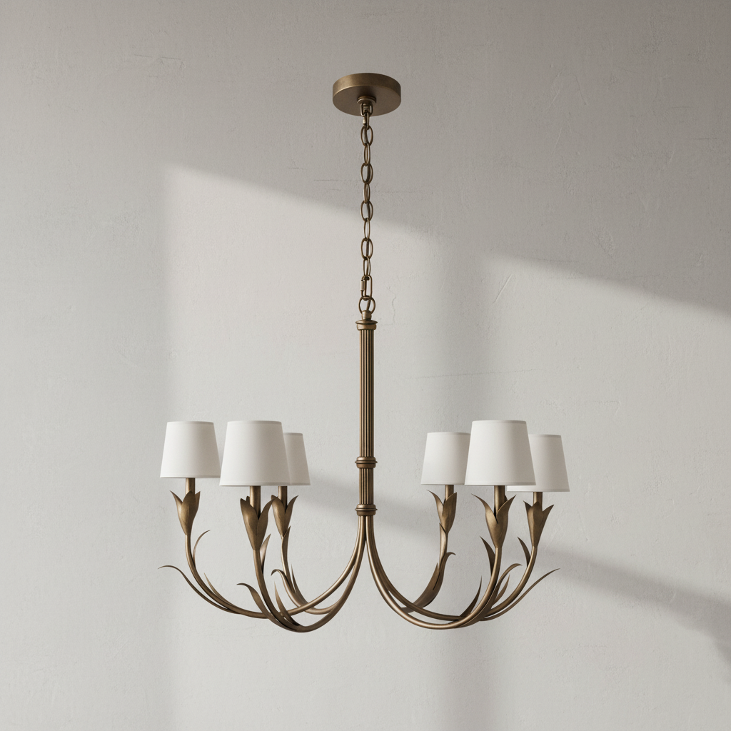Riviko Verdant Spire 6-Light Chandelier - Background Shot