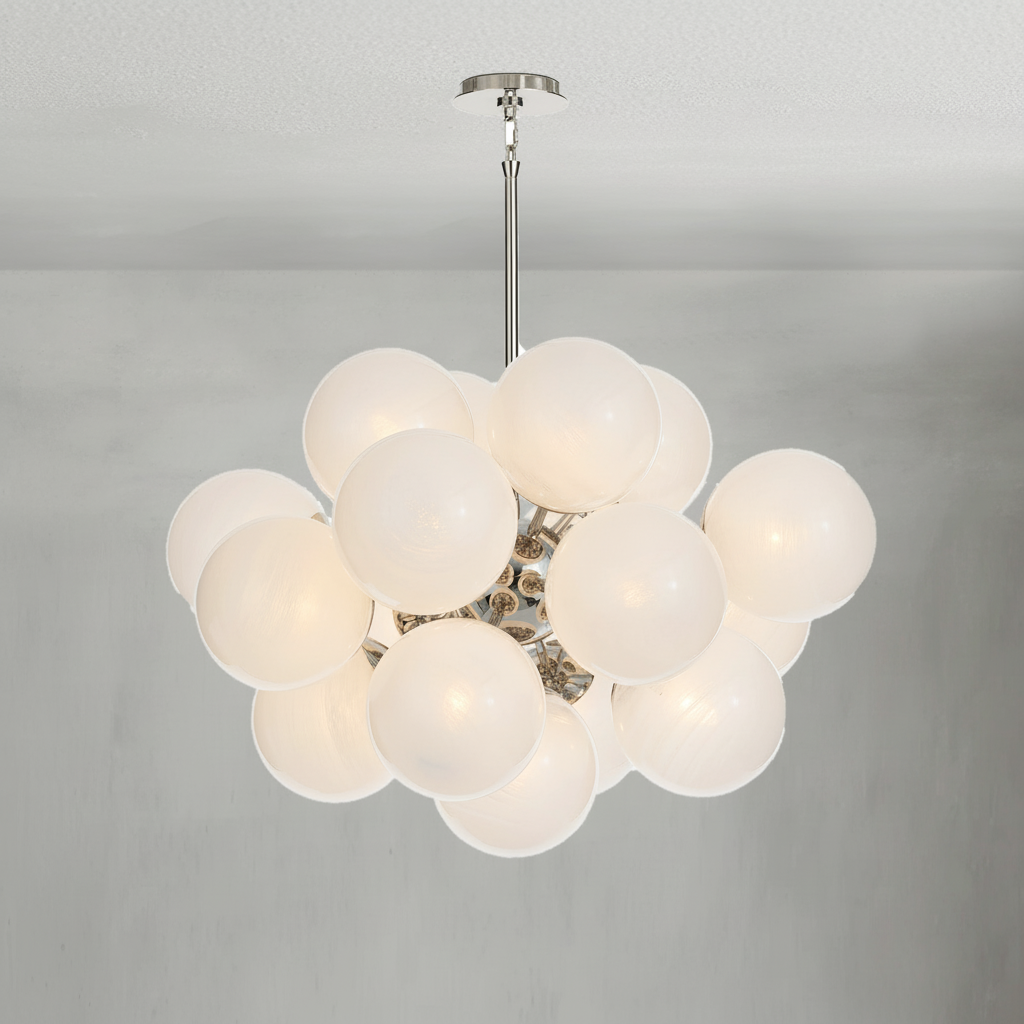 Riviko Celestial Orb Nickel Chandelier - Background Shot