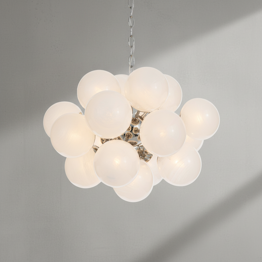 Riviko Celestial Orb Nickel Chandelier - Background Shot