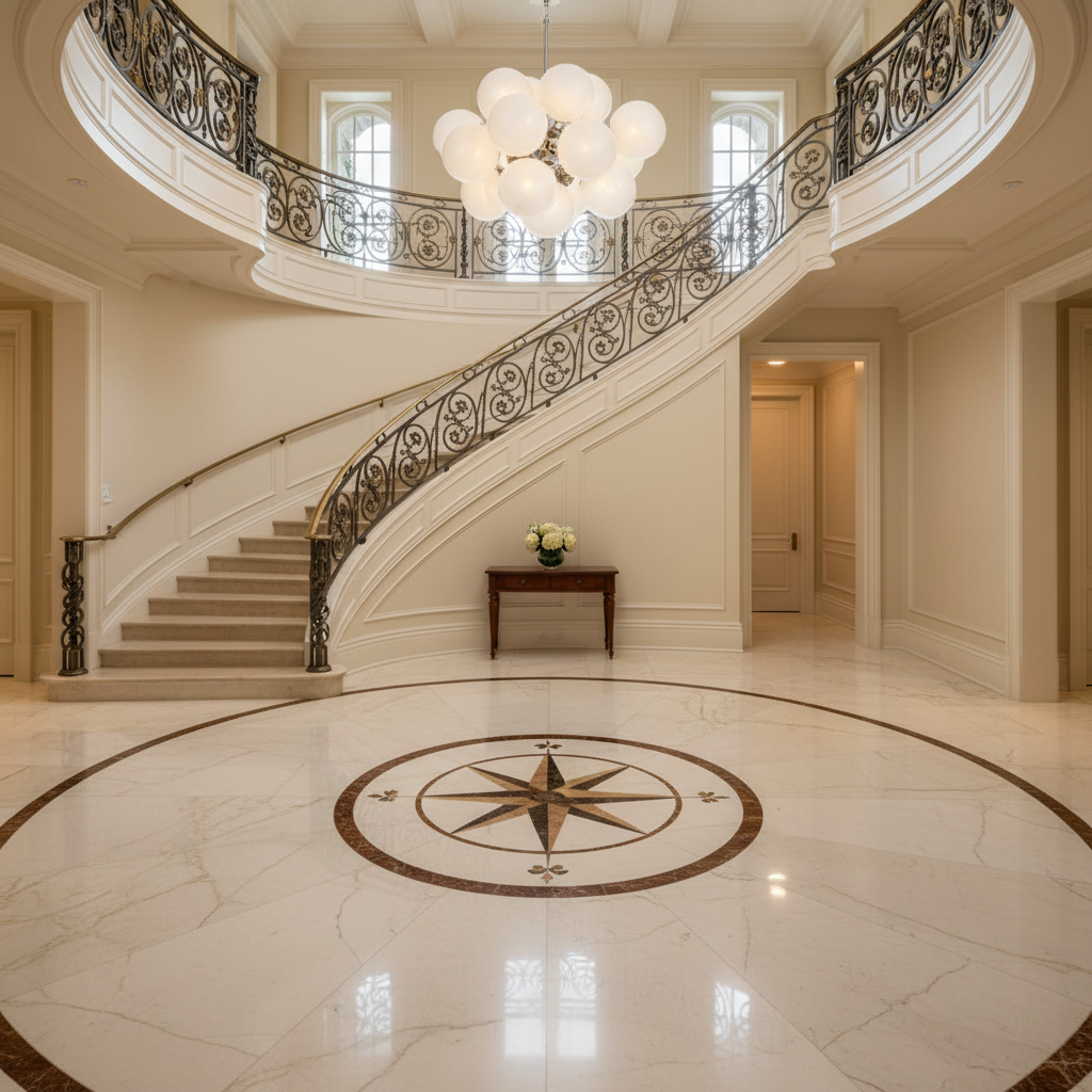 Riviko Celestial Orb Nickel Chandelier - grand American foyer with two-story ceiling