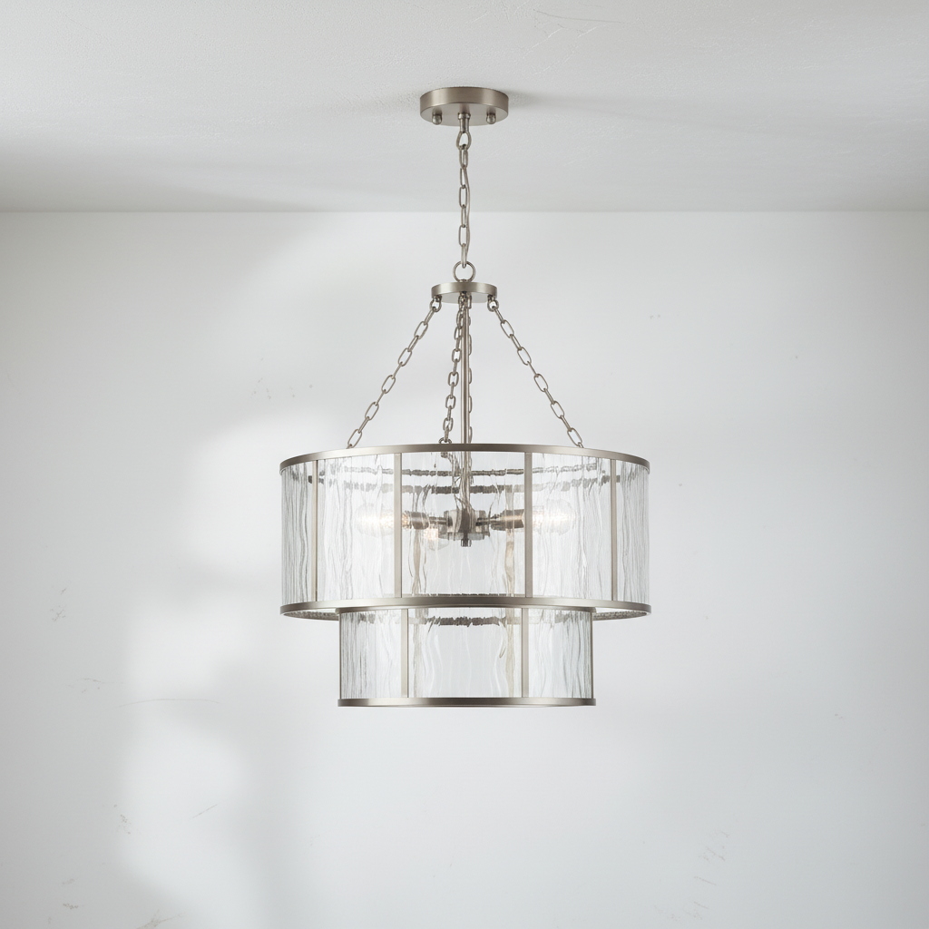 Riviko Fontara White Reed Chandelier - Studio Shot