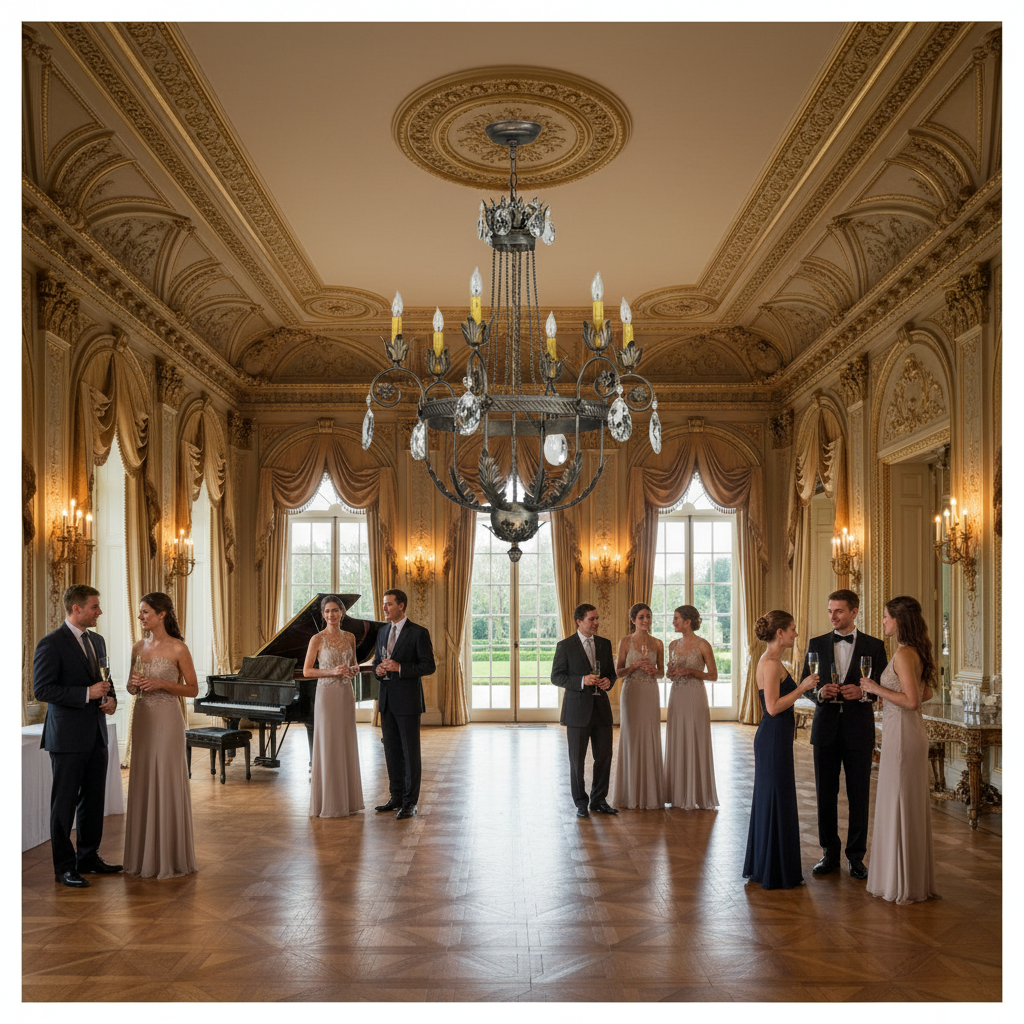 Riviko Antonia Grandeur 6-Light Chandelier - American ballroom or formal entertaining space