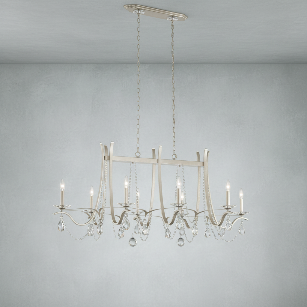 Riviko Blossom Cascade Long Chandelier - Background Shot