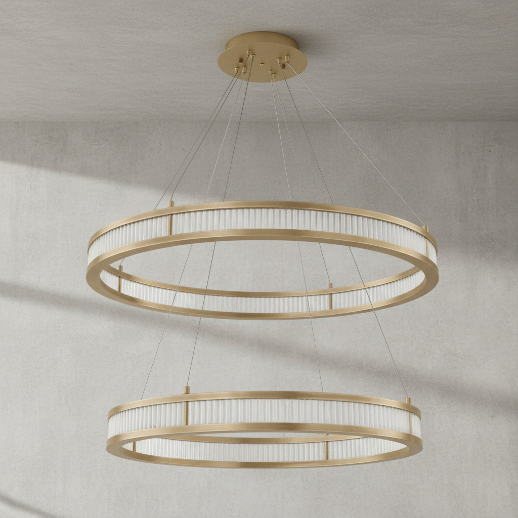 Riviko Deco Radiance Round Chandelier - Background Shot