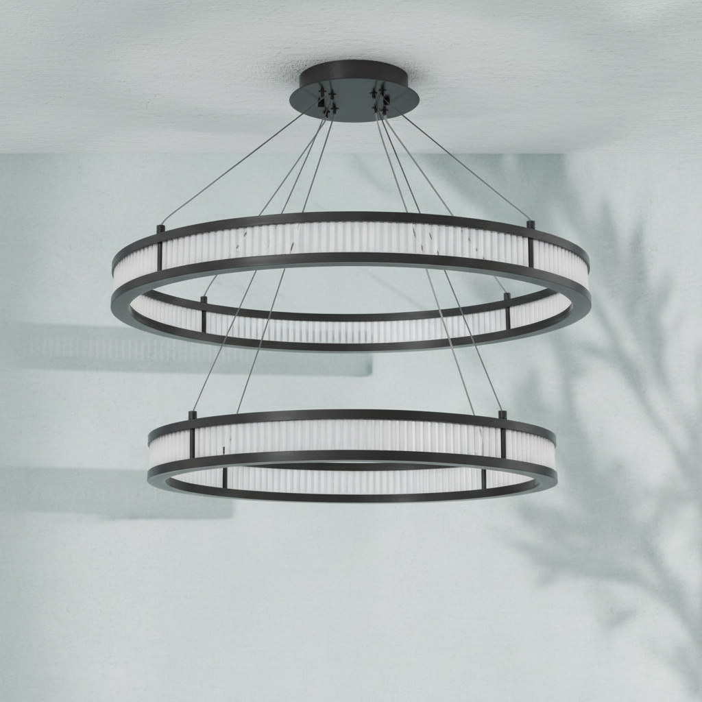 Riviko Deco Radiance Round Chandelier - Background Shot