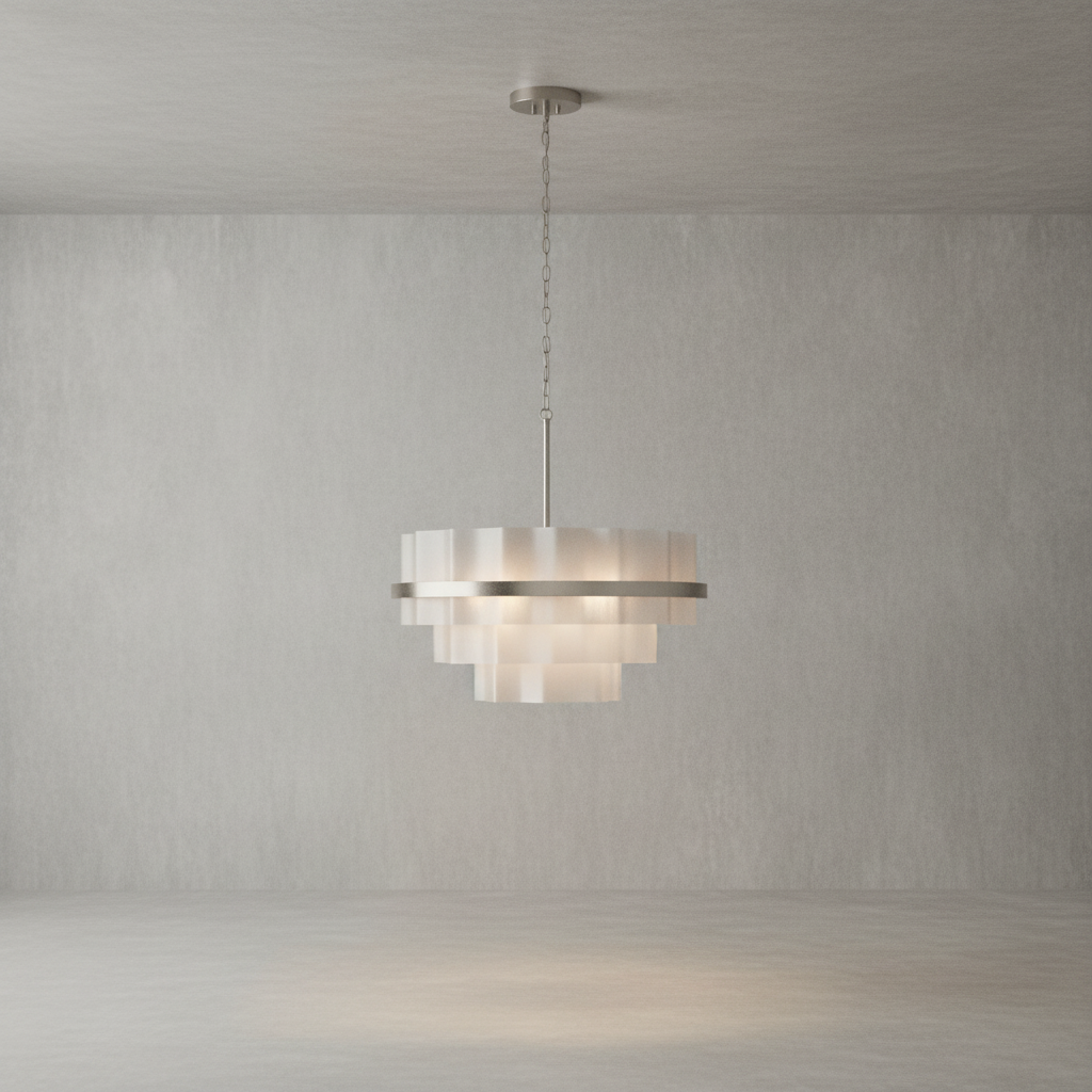 Riviko Seagrass Weave 9-Light Chandelier - Background Shot
