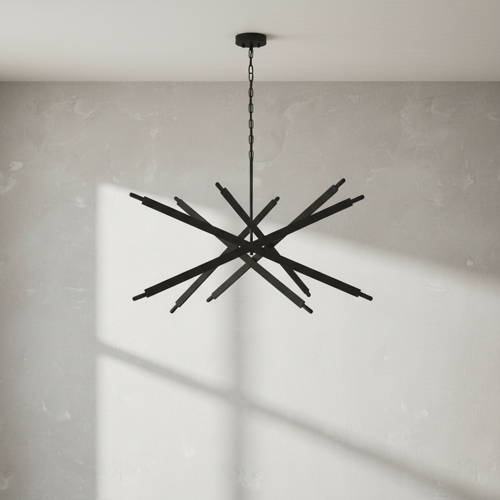 Riviko Coastal Weave 6-Light Chandelier - Background Shot