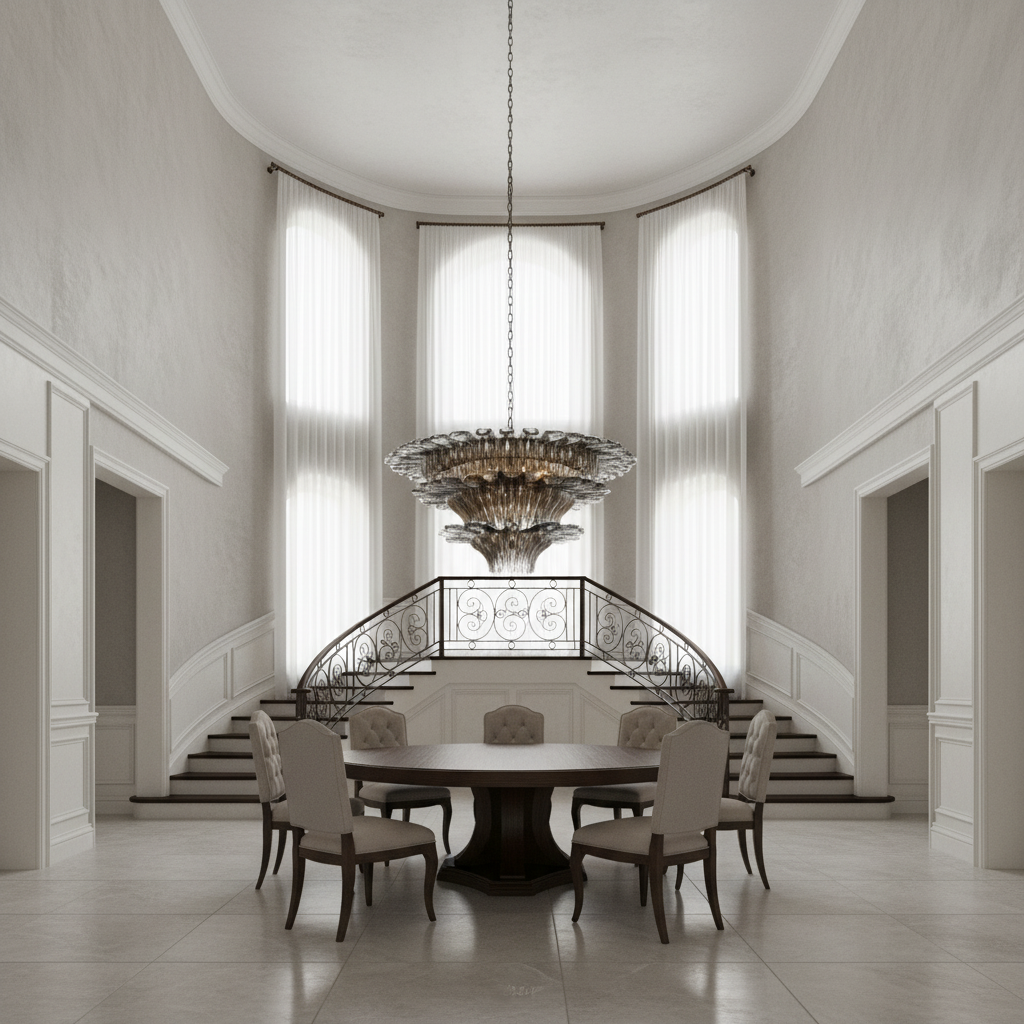 Riviko Veridian Bloom 9-Light Chandelier - Background Shot