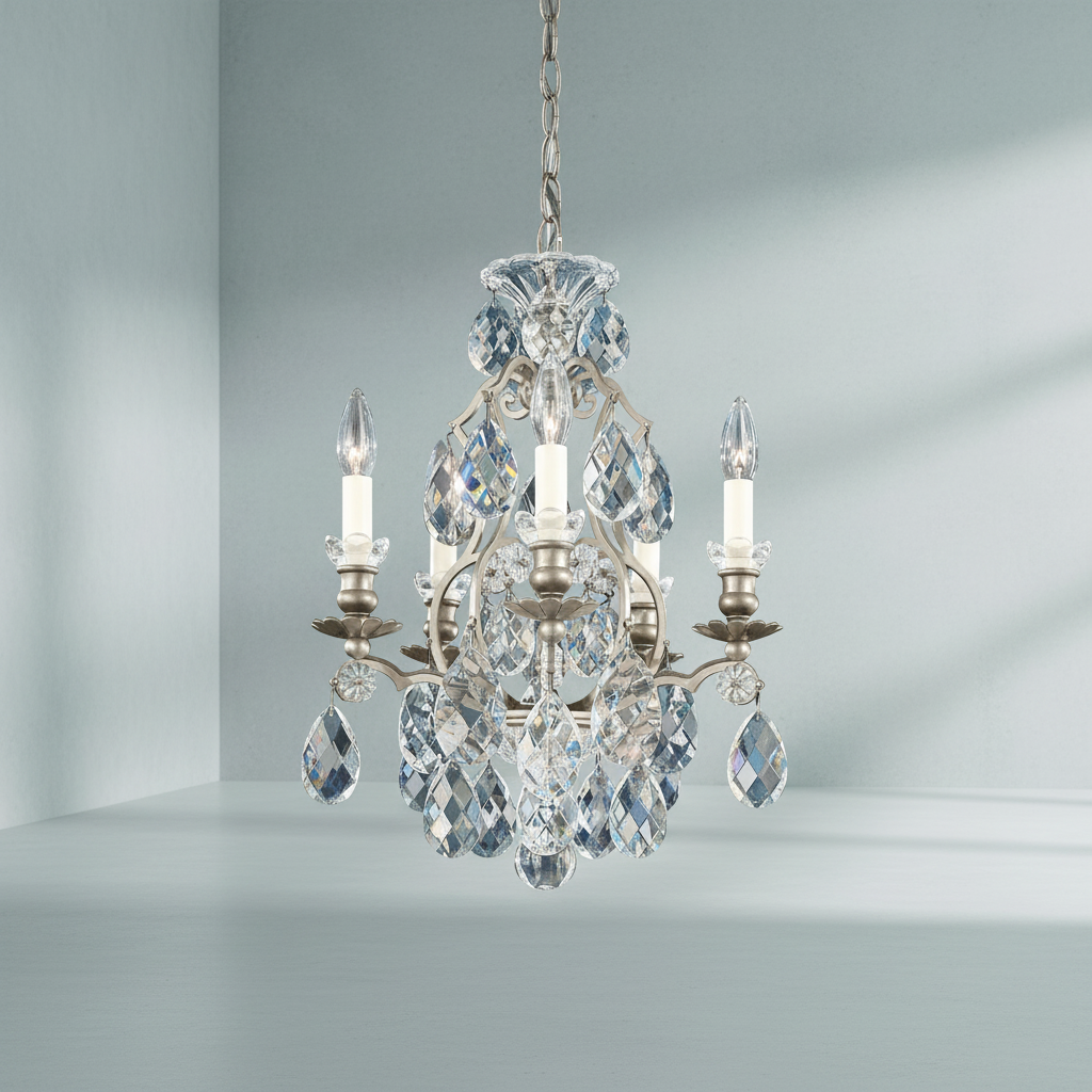 Riviko Regal Radiance Crystal Chandelier - Background Shot