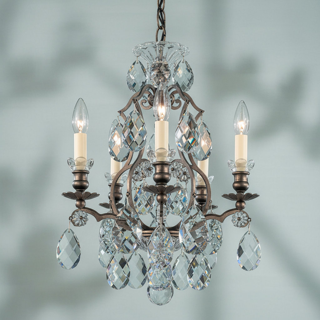 Riviko Regal Radiance Crystal Chandelier - Background Shot