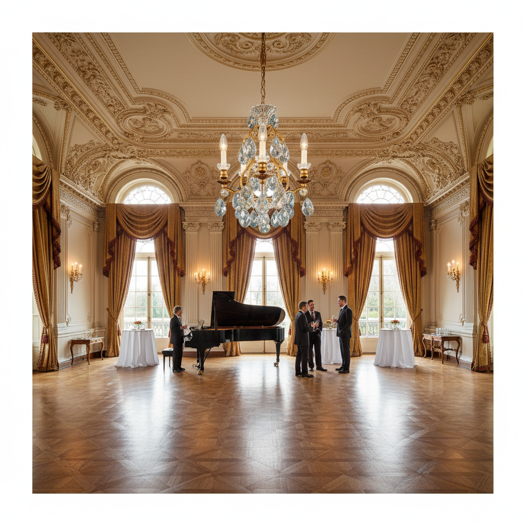 Riviko Regal Radiance Crystal Chandelier - American ballroom or formal entertaining space