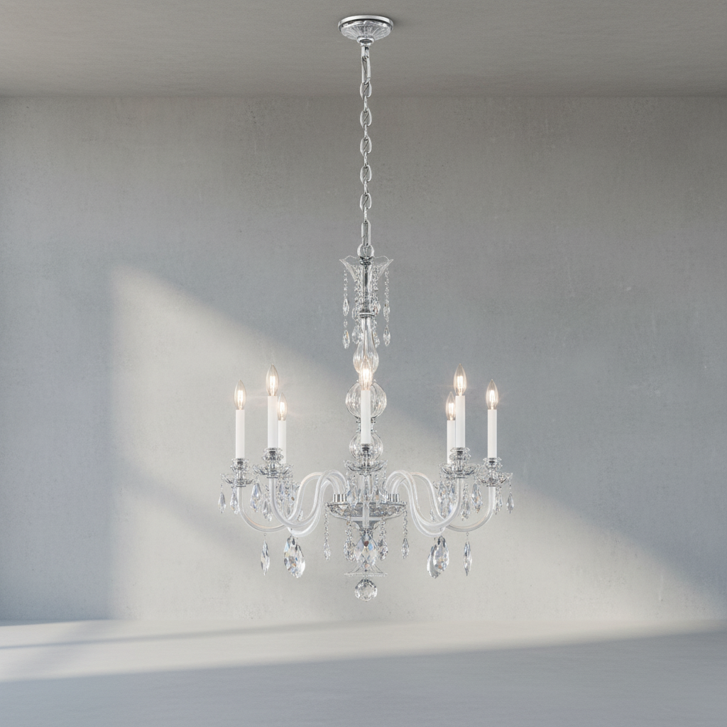 Riviko Aura Grandeur 8-Light Chandelier - Background Shot